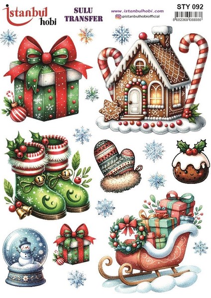 Yılbaşı Sulu Transfer 25X35CM STY092