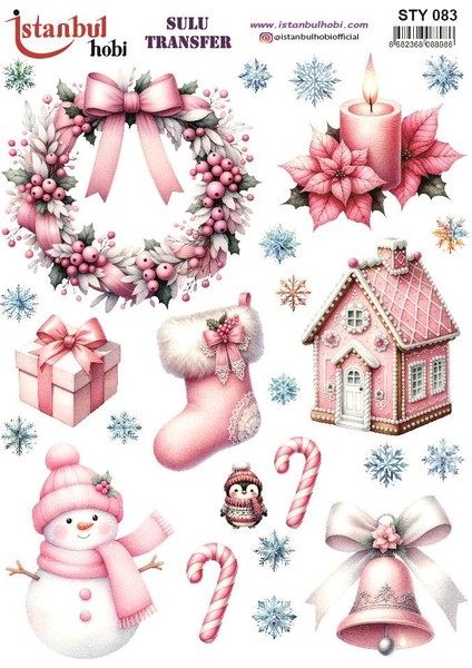 Yılbaşı Sulu Transfer 25X35CM STY083