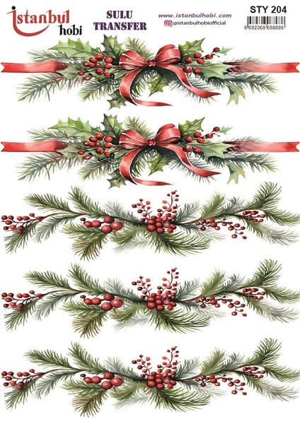 Yılbaşı Sulu Transfer 25X35CM STY204