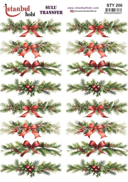 Yılbaşı Sulu Transfer 25X35CM STY206