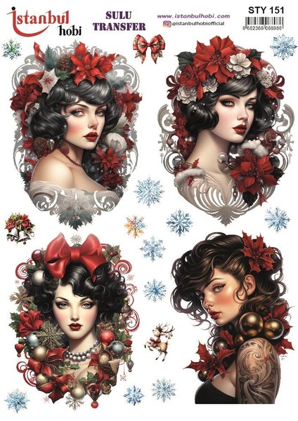 Yılbaşı Sulu Transfer 25X35CM STY151