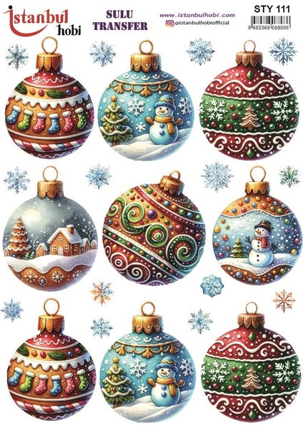 Yılbaşı Sulu Transfer 25X35CM STY111