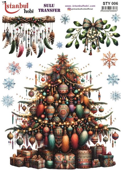 Yılbaşı Sulu Transfer 25X35CM STY006
