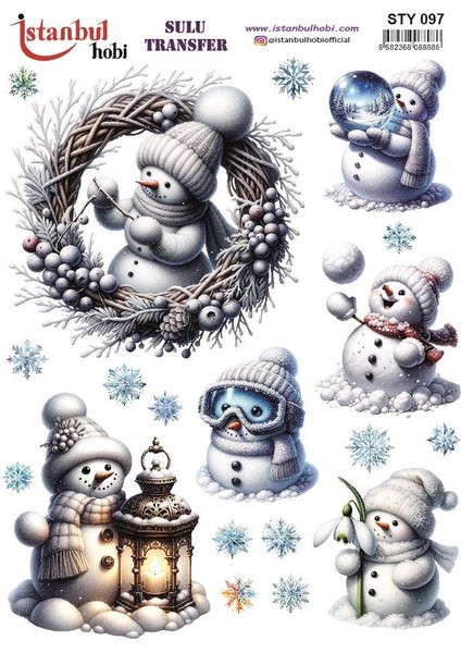 Yılbaşı Sulu Transfer 25X35CM STY097