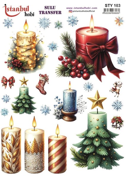 Yılbaşı Sulu Transfer 25X35CM STY103