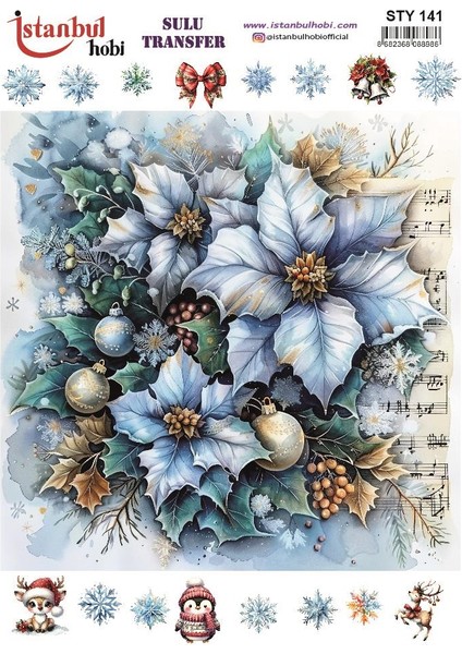 Yılbaşı Sulu Transfer 25X35CM STY141