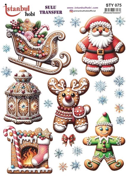 Yılbaşı Sulu Transfer 25X35CM STY075