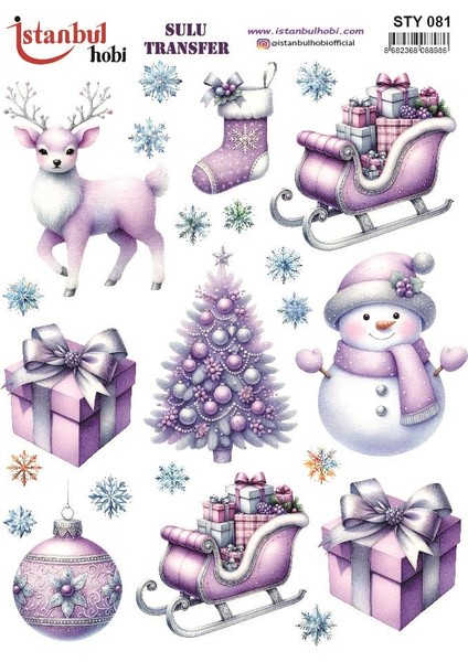Yılbaşı Sulu Transfer 25X35CM STY081