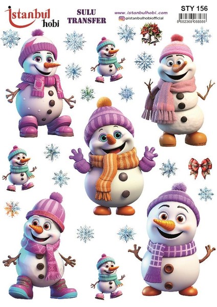 Yılbaşı Sulu Transfer 25X35CM STY156