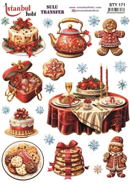 Yılbaşı Sulu Transfer 25X35CM STY171