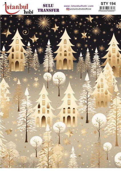 Yılbaşı Sulu Transfer 25X35CM STY194