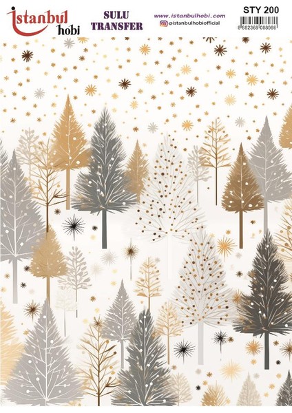 Yılbaşı Sulu Transfer 25X35CM STY200