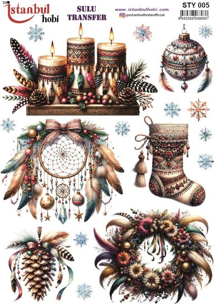 Yılbaşı Sulu Transfer 25X35CM STY005