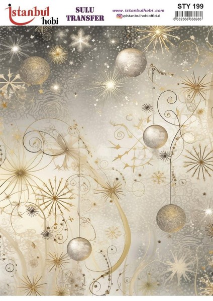Yılbaşı Sulu Transfer 25X35CM STY199