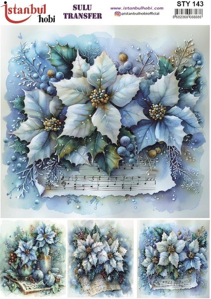 Yılbaşı Sulu Transfer 25X35CM STY143