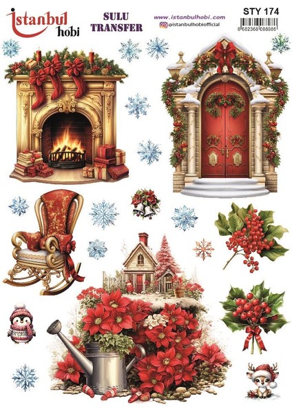 Yılbaşı Sulu Transfer 25X35CM STY174