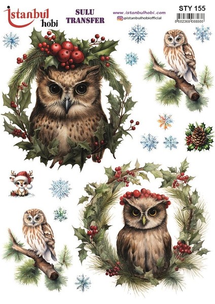 Yılbaşı Sulu Transfer 25X35CM STY155
