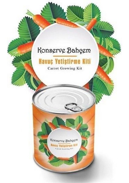 Konserve Bahçem Evde Konservede Havuç Yetiştirme Büyütme Kiti