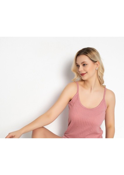 Pembe Kaşkorse Şortlu Pijama Takımı