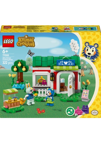 ® Animal Crossing™ Able Sisters Giyim Mağazası 77055 - 6 Yaş & Üzeri Çocuklar için Yaratıcı Oyuncak Yapım Seti (322 Parça)