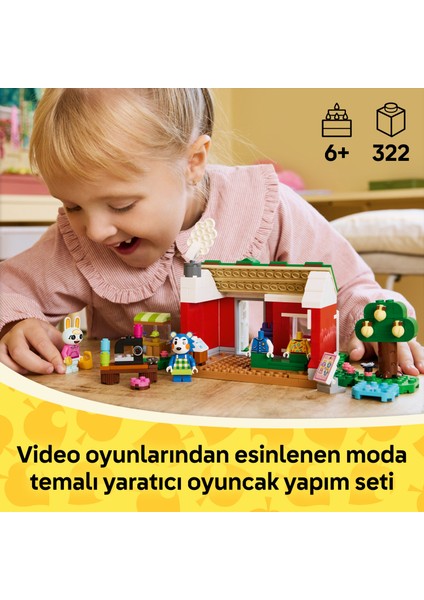® Animal Crossing™ Able Sisters Giyim Mağazası 77055 - 6 Yaş & Üzeri Çocuklar için Yaratıcı Oyuncak Yapım Seti (322 Parça)