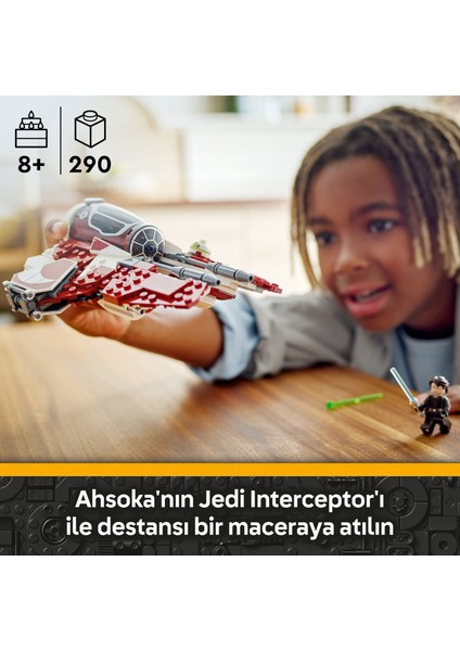® Star Wars™ Ahsoka'nın Jedi Interceptor™’ı 75401 - 8 Yaş & Üzeri Çocuklar için Yaratıcı Oyuncak Yapım Seti (290 Parça)