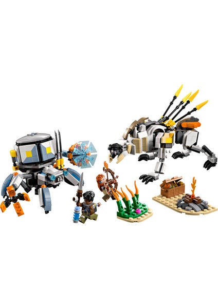 ® Horizon Adventures™ Aloy ve Varl, Metalkabuk ve Hızardiş’e Karşı 77037 - 9+ Yaratıcı Oyuncak Yapım Seti (768 Parça)
