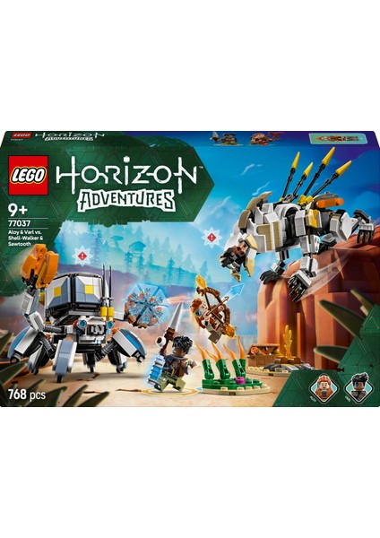® Horizon Adventures™ Aloy ve Varl, Metalkabuk ve Hızardiş’e Karşı 77037 - 9+ Yaratıcı Oyuncak Yapım Seti (768 Parça)