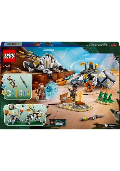 ® Horizon Adventures™ Aloy ve Varl, Metalkabuk ve Hızardiş’e Karşı 77037 - 9+ Yaratıcı Oyuncak Yapım Seti (768 Parça)