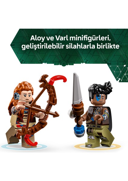 ® Horizon Adventures™ Aloy ve Varl, Metalkabuk ve Hızardiş’e Karşı 77037 - 9+ Yaratıcı Oyuncak Yapım Seti (768 Parça)