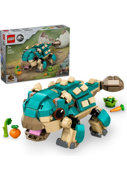 ® Jurassic World Yavru Bumpy: Ankylosaurus 76962 - 7 Yaş & Üzeri Çocuklar için Yaratıcı Oyuncak Dinazor Yapım Seti (358 Pr)