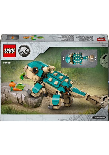 ® Jurassic World Yavru Bumpy: Ankylosaurus 76962 - 7 Yaş & Üzeri Çocuklar için Yaratıcı Oyuncak Dinazor Yapım Seti (358 Pr)