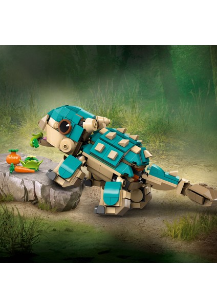 ® Jurassic World Yavru Bumpy: Ankylosaurus 76962 - 7 Yaş & Üzeri Çocuklar için Yaratıcı Oyuncak Dinazor Yapım Seti (358 Pr)