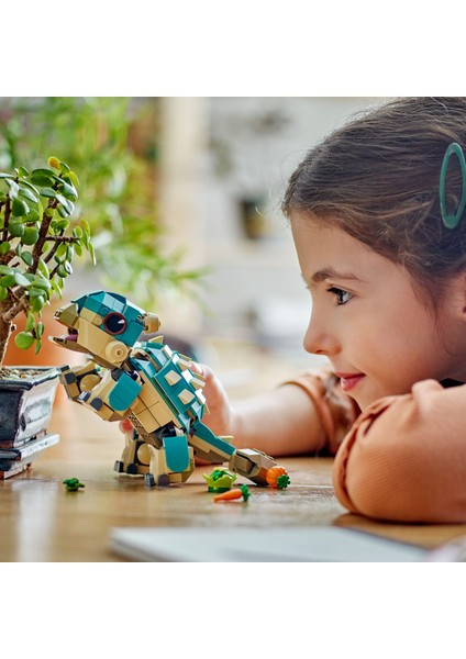 ® Jurassic World Yavru Bumpy: Ankylosaurus 76962 - 7 Yaş & Üzeri Çocuklar için Yaratıcı Oyuncak Dinazor Yapım Seti (358 Pr)