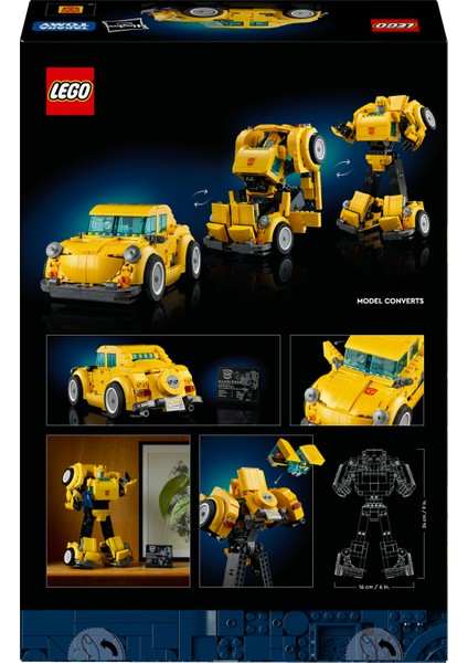 ® Icons Bumblebee 10338 - Yetişkinler için Koleksiyonluk Robot Aksiyon Figürü Yapım Seti (950 Parça)