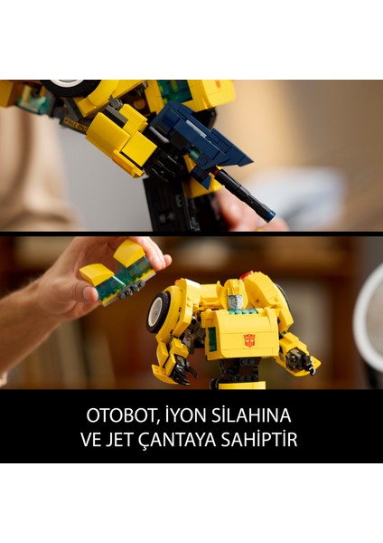® Icons Bumblebee 10338 - Yetişkinler için Koleksiyonluk Robot Aksiyon Figürü Yapım Seti (950 Parça)