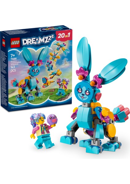 ® DREAMZzz™ Bunchu'nun Yaratıcı Hayvan Maceraları 71488 - 7 Yaş & Üzeri Çocuklar için Yaratıcı Oyuncak Yapım Seti (143 Parça)