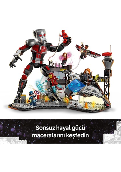 ® Marvel Kaptan Amerika: Kahramanların Savaşı Aksiyon Savaşı 76314 - 10 Yaş & Üzeri Çocuklar için Oyuncak Yapım Seti (736 P)