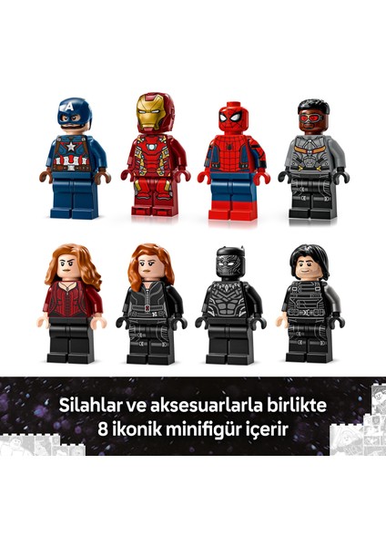 ® Marvel Kaptan Amerika: Kahramanların Savaşı Aksiyon Savaşı 76314 - 10 Yaş & Üzeri Çocuklar için Oyuncak Yapım Seti (736 P)