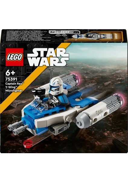 ® Star Wars™ Yüzbaşı Rex™ Y-Wing™ Mikro Savaşçı 75391 - 6 Yaş & Üzeri Çocuklar için Yaratıcı Oyuncak Yapım Seti (99 Parça)