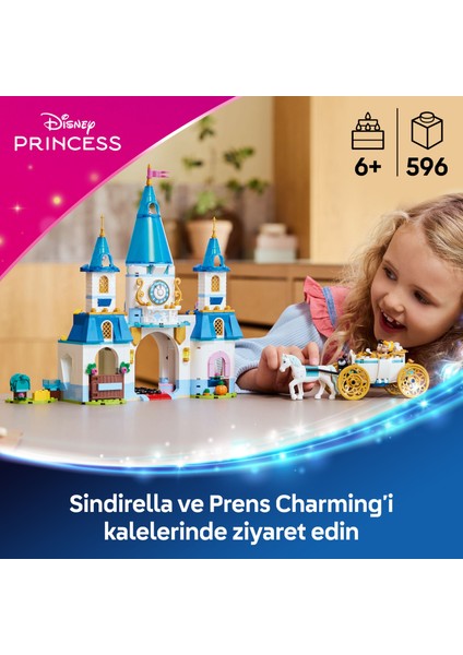 ® │ Disney Princess Sindirella’nın Şatosu ve At Arabası 43275 - 6 Yaş & Üzeri Çocuklar için Oyuncak Yapım Seti (596 Pr)