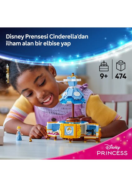 ® │ Disney Princess Sindirella'nın Elbisesi 43266 - 9 Yaş & Üzeri Çocuklar için Yaratıcı Oyuncak Yapım Seti (474 Parça)
