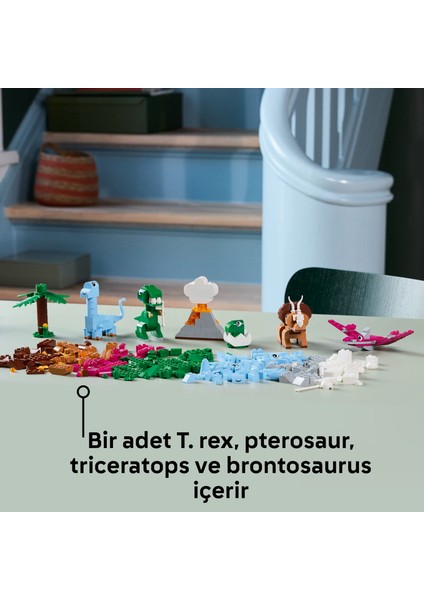 ® Classic Yaratıcı Dinozorlar 11041 - 5 Yaş & Üzeri Çocuklar için Yaratıcı Oyuncak Yapım Seti (450 Parça)