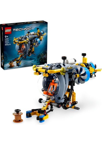 ® Technic Derin Deniz Araştırma Denizaltısı 42201 - 9 Yaş & Üzeri Çocuklar için Yaratıcı Oyuncak Yapım Seti (413 P)