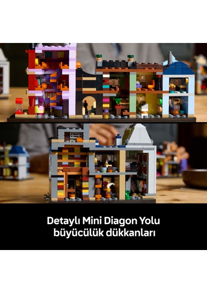 ® Harry Potter™ Diagon Yolu Büyücü Mağazaları 76444 - Yetişkinler için Model Yapım Seti (2750 Parça)