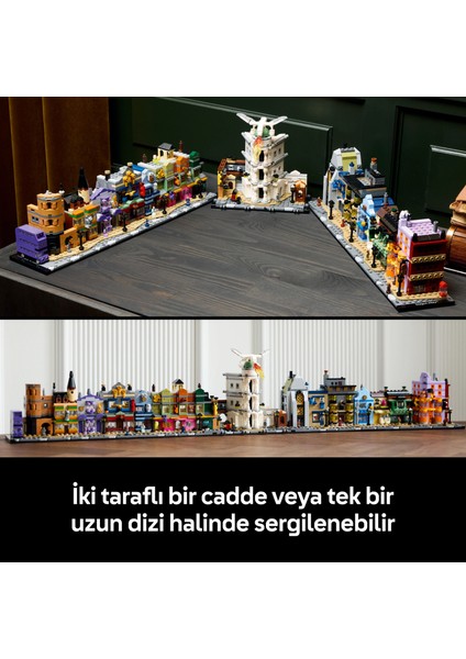 ® Harry Potter™ Diagon Yolu Büyücü Mağazaları 76444 - Yetişkinler için Model Yapım Seti (2750 Parça)