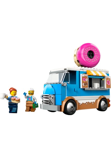 ® City Donut Kamyonu 60452 - 5 Yaş & Üzeri Çocuklar için Yaratıcı Oyuncak Yapım Seti (196 Parça)