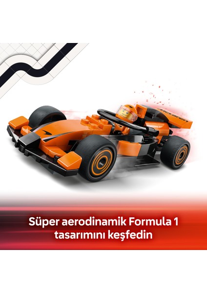 ® City McLaren Yarış Arabalı F1® Sürücüsü 60442 - 6 Yaş & Üzeri Çocuklar için Yaratıcı Oyuncak Yapım Seti (86 Parça)