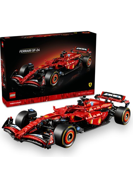 ® Technic Ferrari SF-24 F1 Araba 42207 - Yetişkinler için Koleksiyonluk Yaratıcı Model Yapım Seti (1361 Parça)