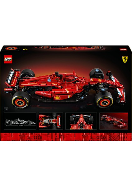 ® Technic Ferrari SF-24 F1 Araba 42207 - Yetişkinler için Koleksiyonluk Yaratıcı Model Yapım Seti (1361 Parça)
